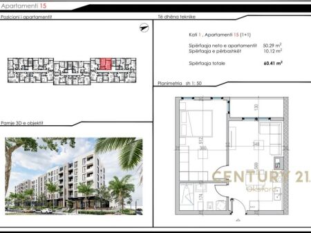 Apartment 1+1 for Sale in Golem