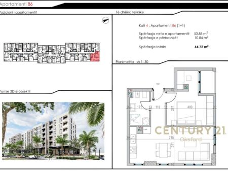 Apartment 1+1 for Sale in Golem