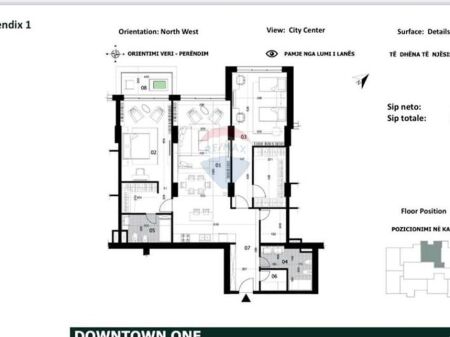 Appartamento 2+1+2 in vendita, Via George Bush Tirana