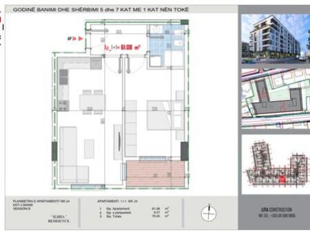 Apartment 1+1 for Sale at “Iliria Residence”