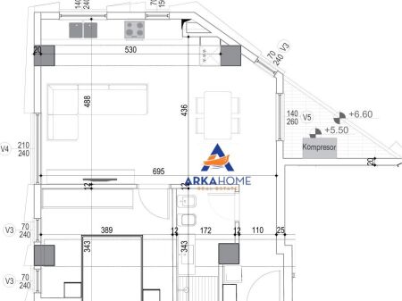 FOR SALE APARTMENT 1+1+BALCONY "COMMUNE OF PARIS" 286,677 EURO