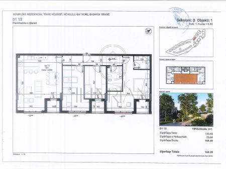 Appartamento moderno 3+1 in vendita a Mjull-Bathore, Tirana