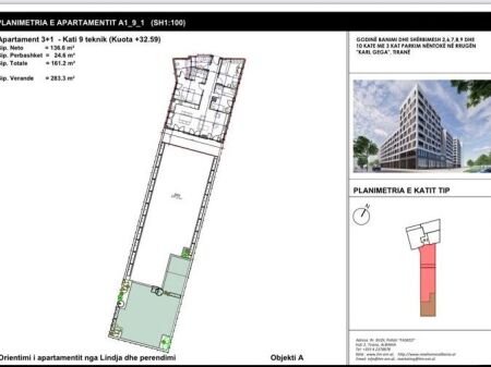 Apartment 3+1 with large veranda for sale – Object A