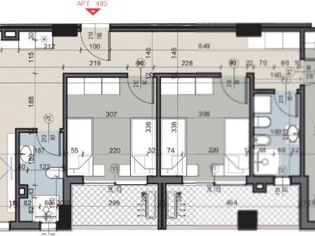 Shitet apartament 3+1+2+2 poste parkimi, selite kompleksi 3D ndahet ne 2 1+1