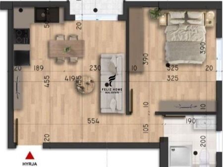 SHITET APARTAMENT 1+1 RRUGA E DURRESIT MALI ROBIT 65.000 EURO FH-66138