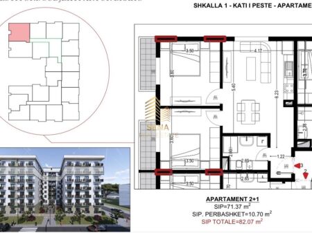 Shitet, Apartament 2+1+2blk, Golem-Flower Hotel, 98.500 Euro