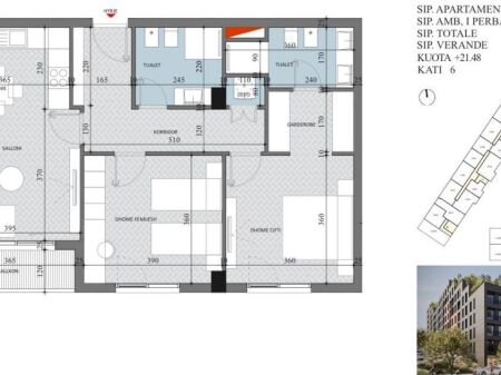 In vendita, appartamento 2+1, complesso Diellon, Paskuqan