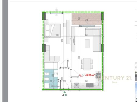 APARTAMENT 1+1 PER SHITJE TE ARDEN HILL