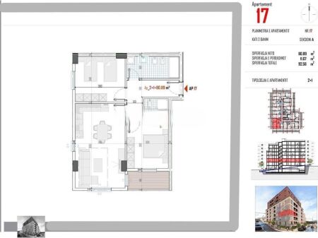OKAZION! 1050 EURO/M2-APARTAMENT 2+1+2 PËR SHITJE NË PASKUQAN 97,200 €