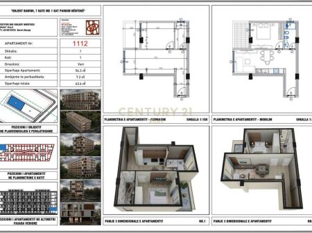 Vendiamo appartamento 1+1 nella Residenza "Vista Mare", Qerret – Pagamento a Rate!