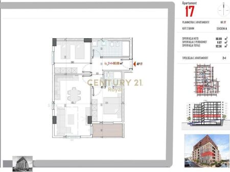 OKAZION! 1050 EURO/M2-APARTAMENT 2+1+2 PËR SHITJE NË PASKUQAN