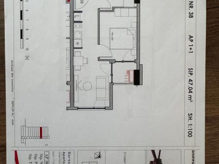 APARTAMENT 1+1 NE SHITJE TE PALLATI ME SHIGJETA