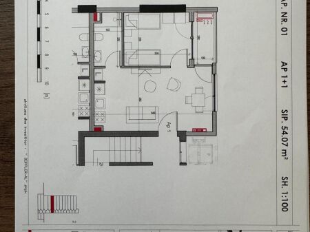 APARTAMENT 1+1 NE SHITJE PALLATI ME SHIGJETA