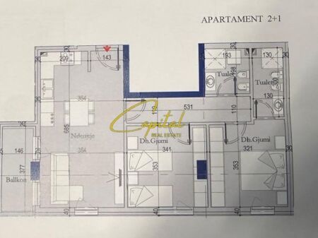 SHITET APARTAMENT 2+1 ISH SHESHI SHQIPONJA 126.000 EURO