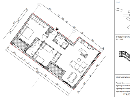 Shitet apartament 2+1 te rezidenca Oxa