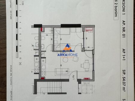 SHITET APARTAMENT 1+1 "REZIDENCA HENKE" 120000 EURO