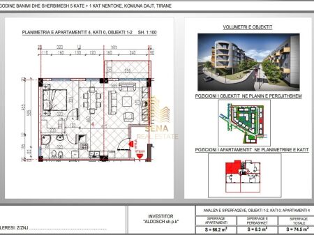 Shitet, Apartament 1+1+BLK, Shkoze, 96,800 Euro