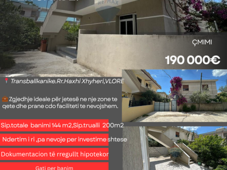 SHTËPI PRIVATE PËR SHITJE – RR. HAXHI XHYHERI, VLORË