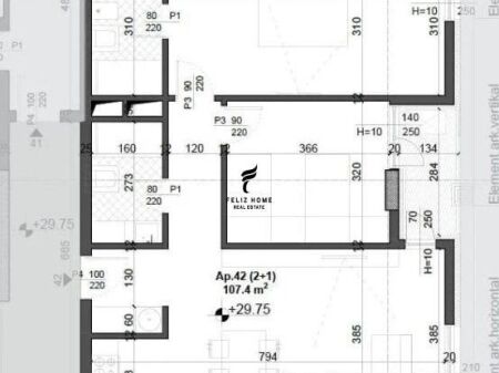 SHITET APARTAMENT 2+1 FUSHA E AVIACIONIT 160.000 EURO FH-67844