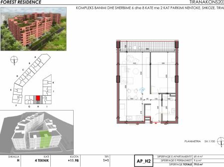Shitet 1+1 Forest Residence Unaza Lindore Shkoze