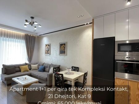 Apartament 1+1 per qira tek Kompleksi Kontakt, 21 Dhejtori Cmimi: 65.000 leke/muaj
