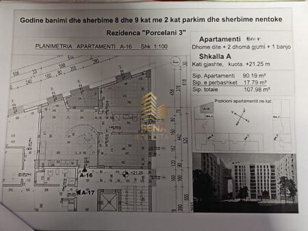 Shitet Apartament 2+1+Blk, Porcelan – Rezidenca “Porcelan 3”, 183.500 Euro