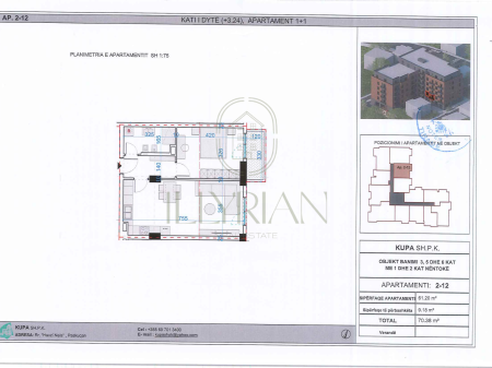 Appartamento 1+1 moderno al 2° piano | Paskuqan