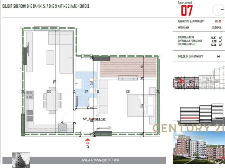 VENDIAMO APPARTAMENTO 1+1 DI FRONTE ALLA STRADA 5 - MAJI & VICINO AL NUOVO BOULEVARD A PASKUQAN.
