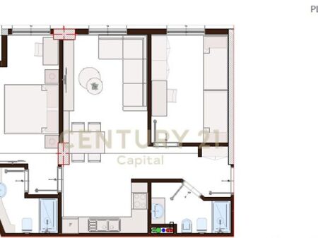 Appartamento 2+1+2 in vendita al Bulevardi i Ri!