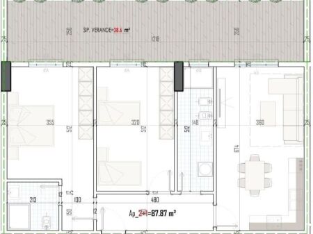 APPARTAMENTO IN VENDITA 2+1+VERANDA PASKUQAN MAJESTIC 1