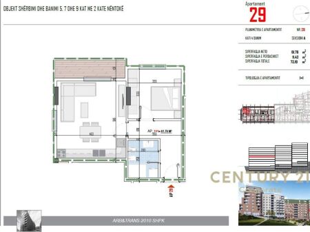 SHESIM APARTAMENT 1+1 PËRBALLË RRUGËS 5 - MAJI & PRANË BULEVARDIT TË RI NË PASKUQAN.