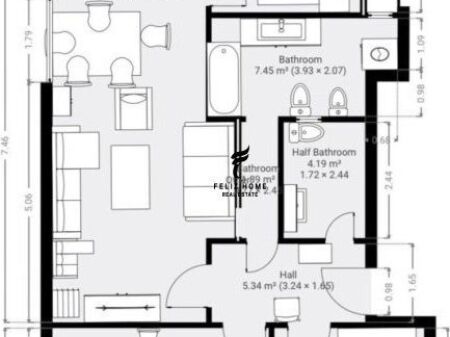 FOR SALE APARTMENT 3+1+2 DURRES ROAD 300,000 EURO FH-68263