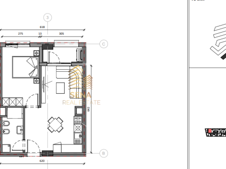 Shitet, Apartament 1+1+Blk, Rezidenca Kaimi-Ali Demi, 120.000 Euro