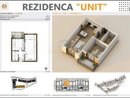 Shitet, Apartament 1+1, Farke