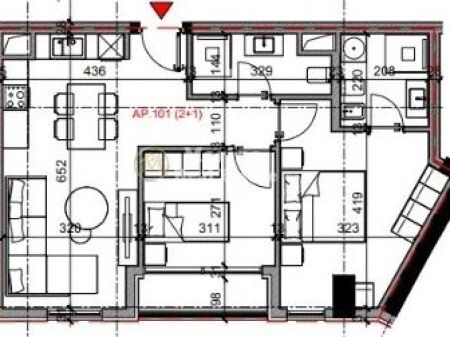 Shitje | Apartament 2 + 1 | Rruga Bardhyl | 207600 €