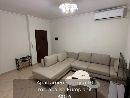 Apartament me qira 1+1 mbrapa ish Europianit