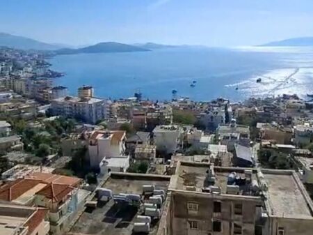 FOR SALE APARTMENT 2+1+VERANDA WITH SEA VIEW IN SARANDE