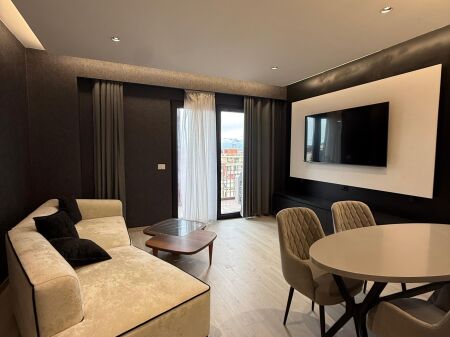 🏠FOR RENT Super Apartment 2+1+2 block 📍Tirana Garden Building, Kavaja Street 🛋️New and modern furniture