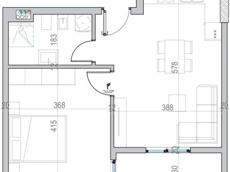 SHITET APARTAMENT 1+1 GOLEM 106.000 EURO FH-70034