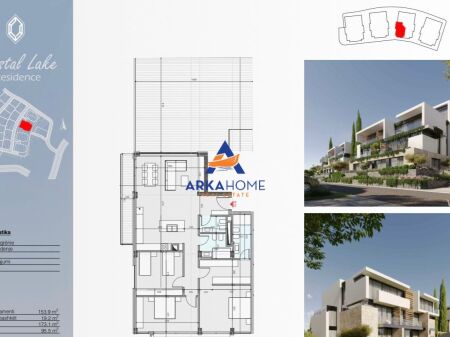 IN VENDITA APPARTAMENTO 2+1+VERANDA "CRYSTAL LAKE RESIDENCE, LAGO DI FARKË" 454.355 EURO