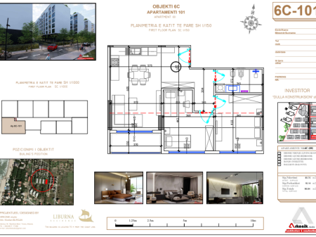 Apartment 2+1 for sale near Mali i Robit, Kavajë
