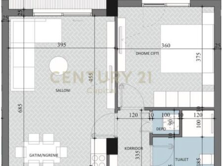 Shesim apartament 1+1 te Diellon 2