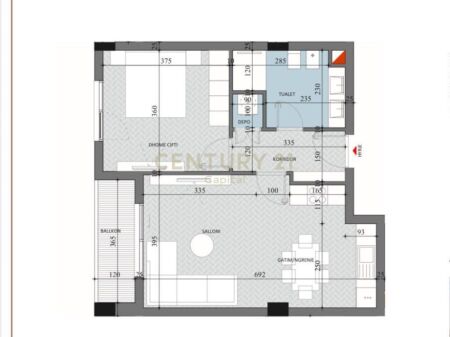 Shesim apartament 1+1 te Diellon 2