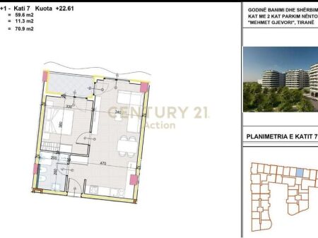 🏡 Ofrohet për shitje apartament 1+1 te Aluna Residence!