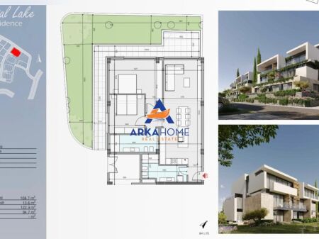IN VENDITA APPARTAMENTO 2+1+CORTILE "CRYSTAL LAKE RESIDENCE, LAGO DI FARKË" 300.900 EURO