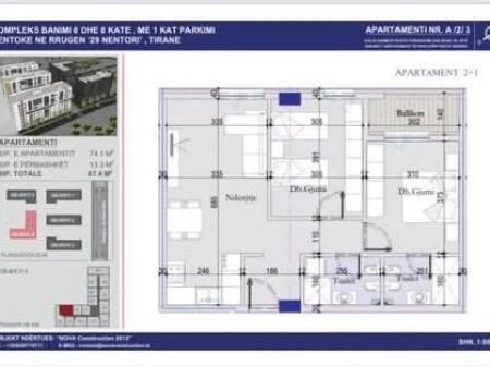 SHITET APARTAMENT 2+1+2- PRANE CASA ITALIA , TIRANE