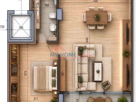 Apartament 1+1 ne Shitje tek Lake side ne Paskuqan