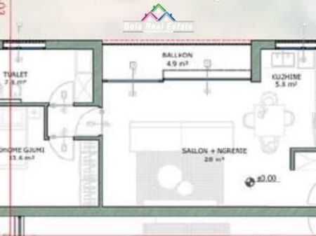 Apartment For sale 1+1 in Farke (ID B110568) Tirane