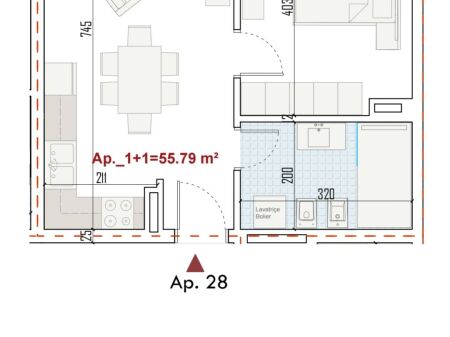 In vendita – Appartamento 1+1 presso Ringside Residences