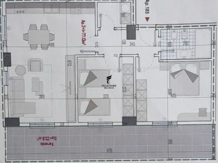 SHITET APARTAMENT 2+1 KAMEZ 81.000 EURO FH-71872